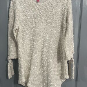 Vince Camuto Cream Textured Sweater